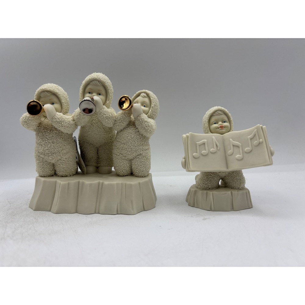 Dept 56 1998 Vintage Snowbabies Winter Celebration Three Tiny Trumpeters 68888